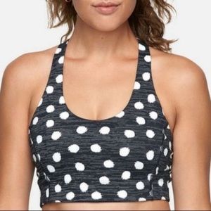 outdoor voices polka dot doing things bra xs